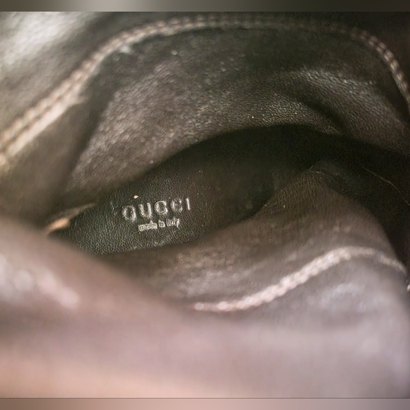 Sexy GUCCI Signature Chocolate Brown Suede Wedge Boots. - Picture 8 of 10